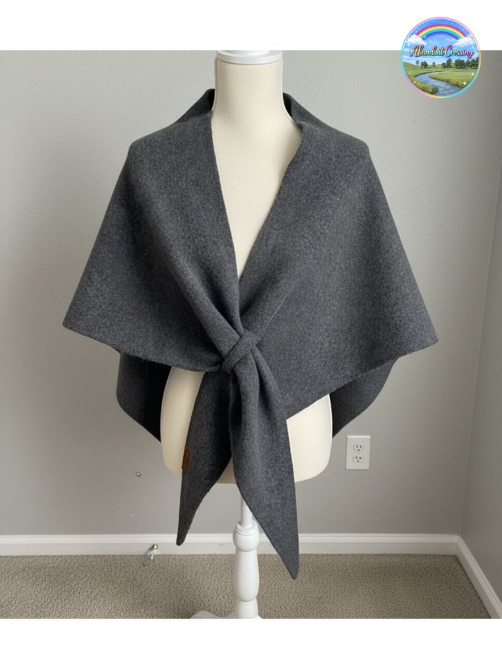 Polyester Fleece Shawl Wrap Scarf Sweater Poncho Cape